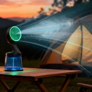 Portable Outdoor HotelHousehold Water Mist Fan EnergyEficient Oscillating Rechargeable  DC 12V Floor Standing SmallAppliance